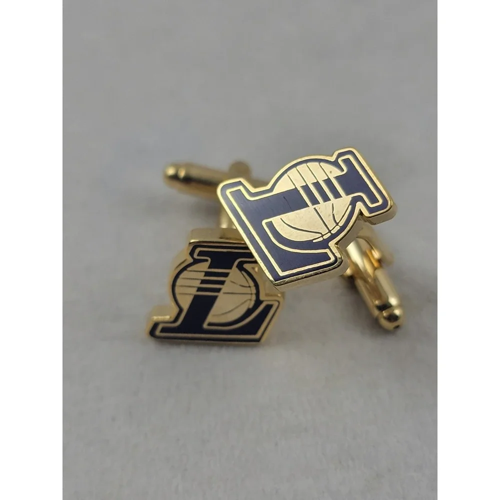 Los Angeles Lakers‎ Basketball Goldtone Cufflinks New Without Tags